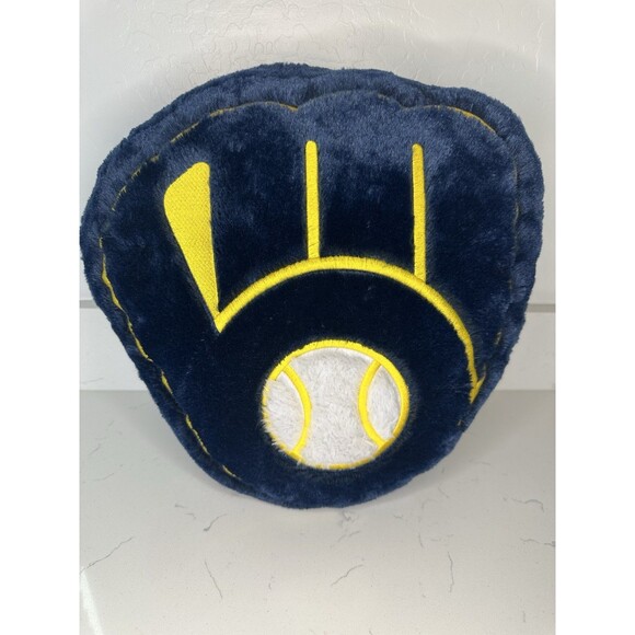 Milwaukee Brewers MLB Plush Pillow Glove Logo – FOCO Genuine Merchandise - Picture 1 of 5